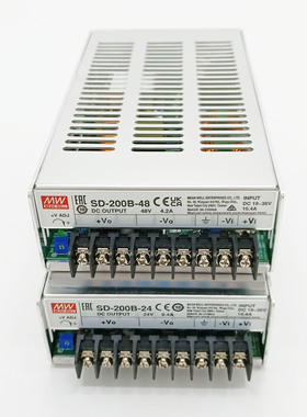 现货明纬DC转DC直流200W开关电源SD-200B/200C/200D  24V 48V