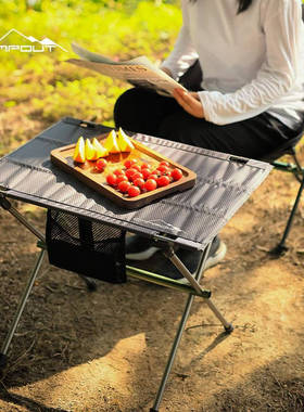 CAMPOUT露营牛津布摆摊折叠桌批发铝合金野餐桌沙滩桌户外便携