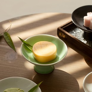 果盘甜品盘水果盘点心盘干果陶瓷新中式茶点盘茶店糕点下午茶高脚