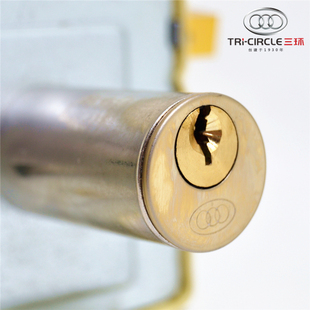 三环门锁老式外装门锁木门铁门防盗锁小棚门锁117通用型带钥匙