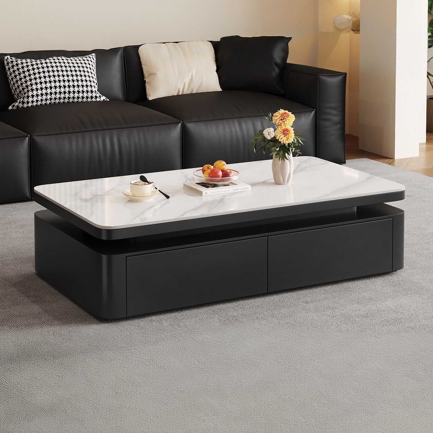 意式轻奢岩板茶几长方形现代简约客厅储物茶桌大小户型高级感家具,住宅家具,茶几,淘宝优惠券,粉丝福利购,淘宝优惠卷