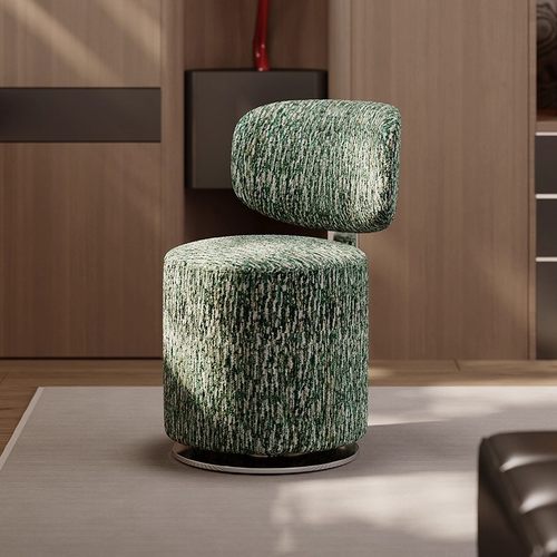 轻奢极简旋转金属靠背梳妆凳