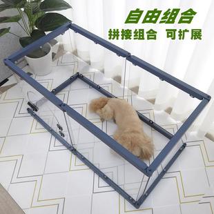 直销宠物透明围栏狗笼子栅栏室内室外防越狱自由组合可拼接中 新款