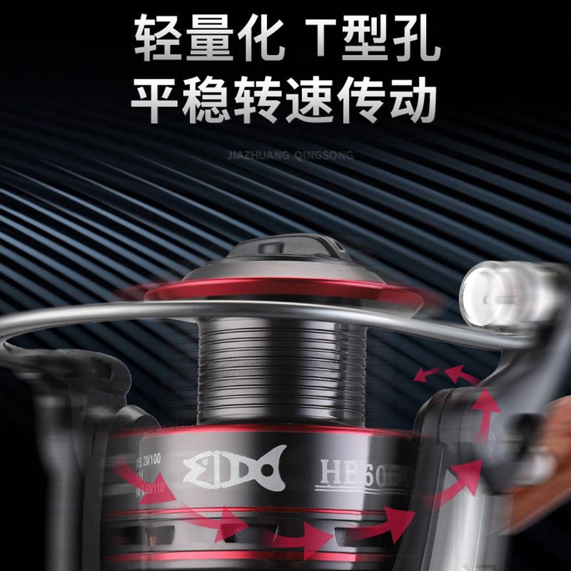新款直销慈溪全金属12轴路亚纺车式渔轮鱼线轮左右手海钓抛竿摇臂
