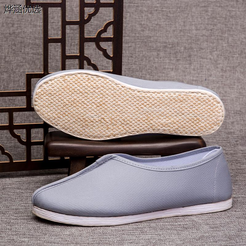 居士禅修出家人僧鞋中式古风手工千层底老北京舒适供养透气夏布鞋