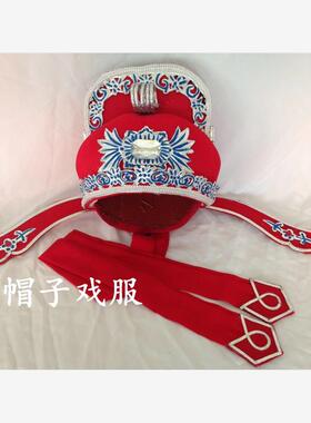 红色软纱帽头饰公子小生