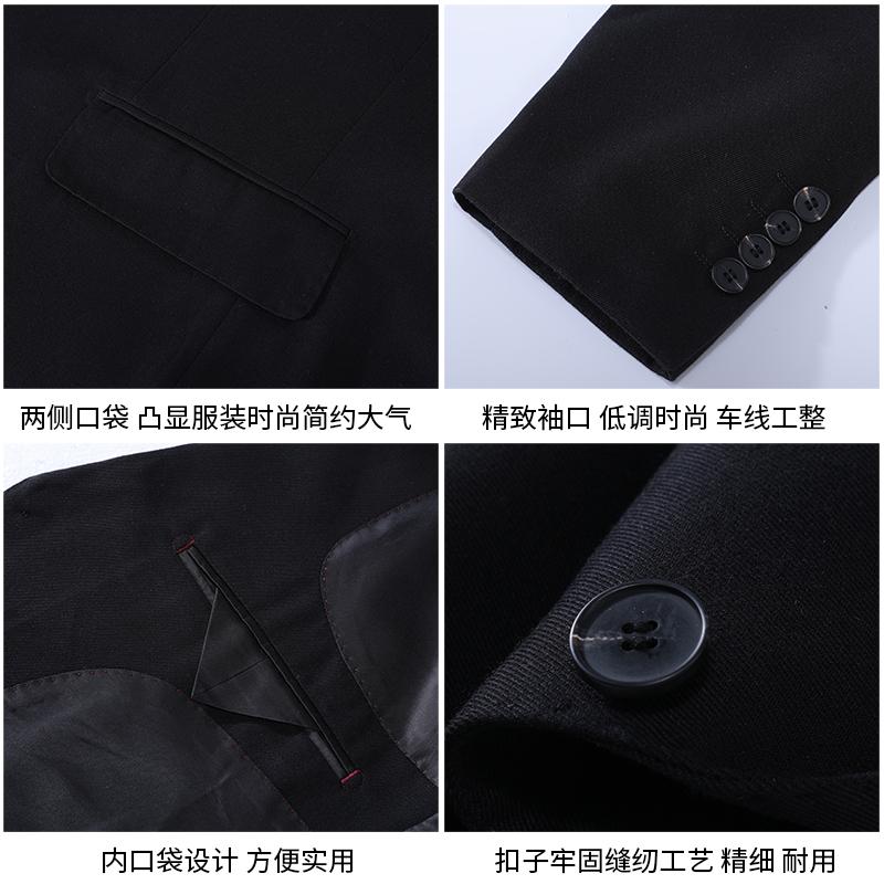 2024新款男士行服工作服西装套装招行秋冬款西服黑色外套