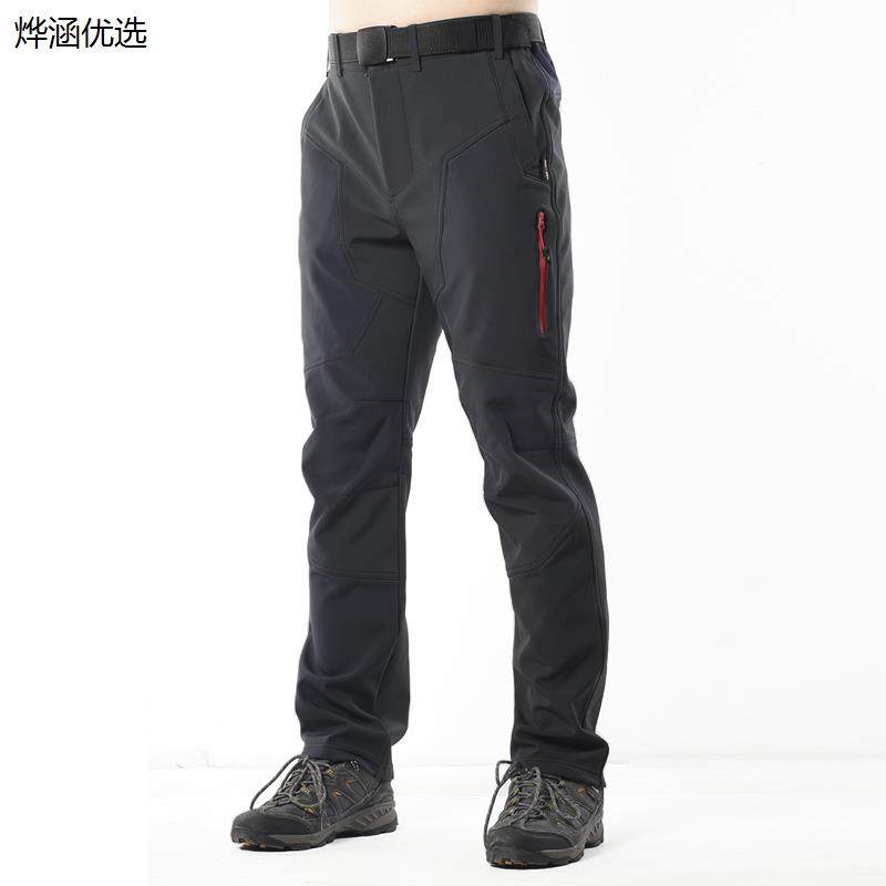 冬季骑行服男士抓绒加厚防风保暖山地车自行车骑行裤摩托车长裤子