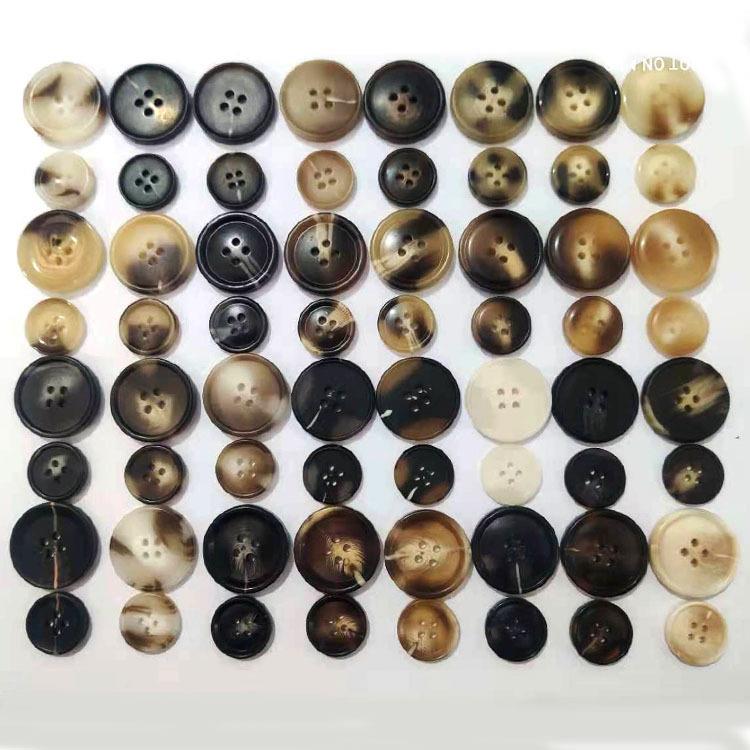 现货圆形大衣纽扣风衣西装外套棕色咖啡小西装手缝树脂大扣子