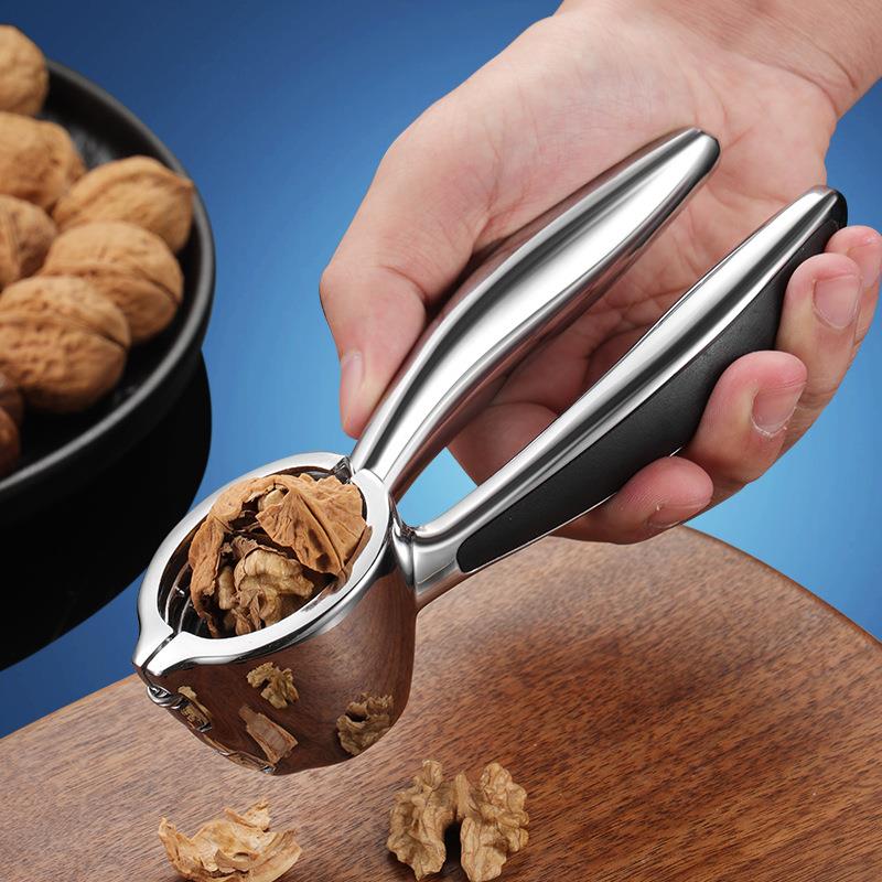 核桃夹子锌合金加厚坚果核桃钳 家用开壳器创意弹簧开坚果干果夹