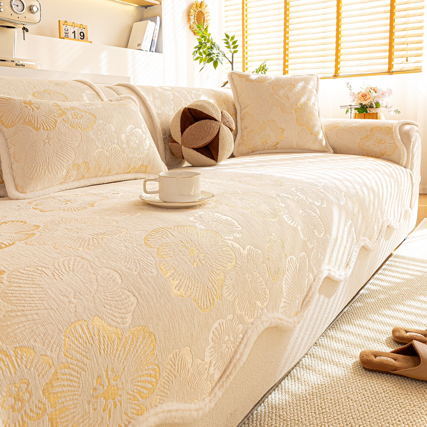 轻奢高级感异形沙发垫四季通用固定防滑客厅直排沙发专用坐垫套罩,居家布艺,沙发垫,淘宝优惠券,粉丝福利购,淘宝优惠卷