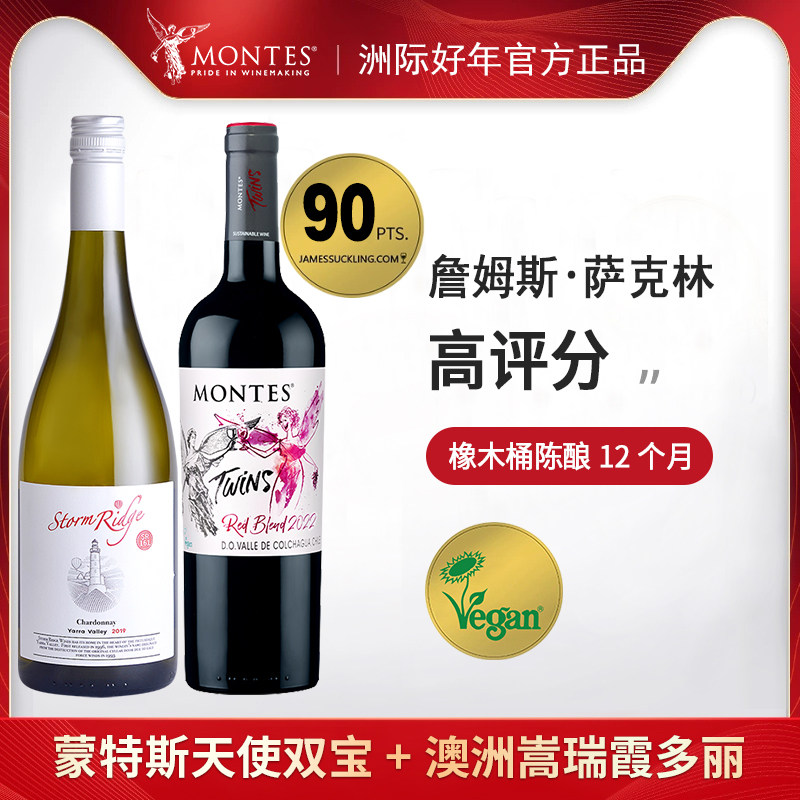 蒙特斯官方正品红酒智利原瓶进口天使荣耀嵩瑞黑皮诺干红葡萄酒