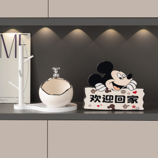 入户玄关放钥匙收纳摆件门口置物架轻奢客厅电视柜高档家居装饰品