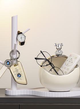 入户玄关放钥匙收纳摆件门口置物架轻奢客厅电视柜高档家居装饰品