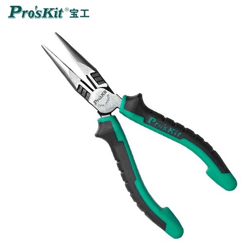 宝工（Pro'sKit）1PK-709DS德式双色柄钢丝钳 尖嘴钳 尖口钳6寸