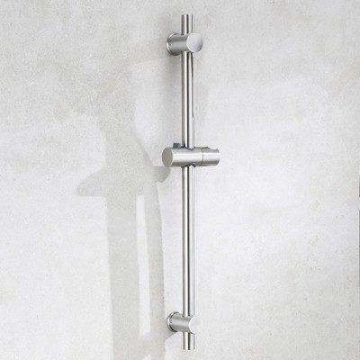 304不锈钢淋浴杆花洒底座升降杆简易黑色浴室花洒滑套支架