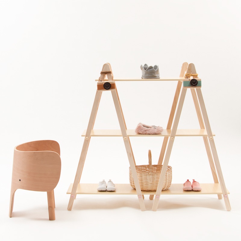 幼儿园置物架书架橱窗陈列落地货架AA实木板材北欧简约收纳多层