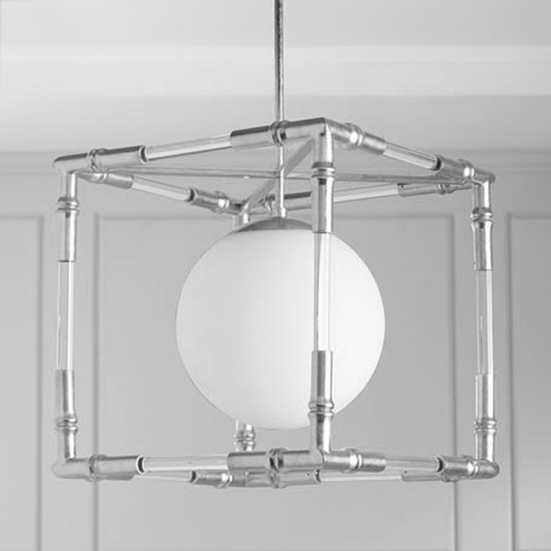 美式轻奢复古压克力竹节管吊灯/软装设计/别墅酒店样板房客厅吊灯