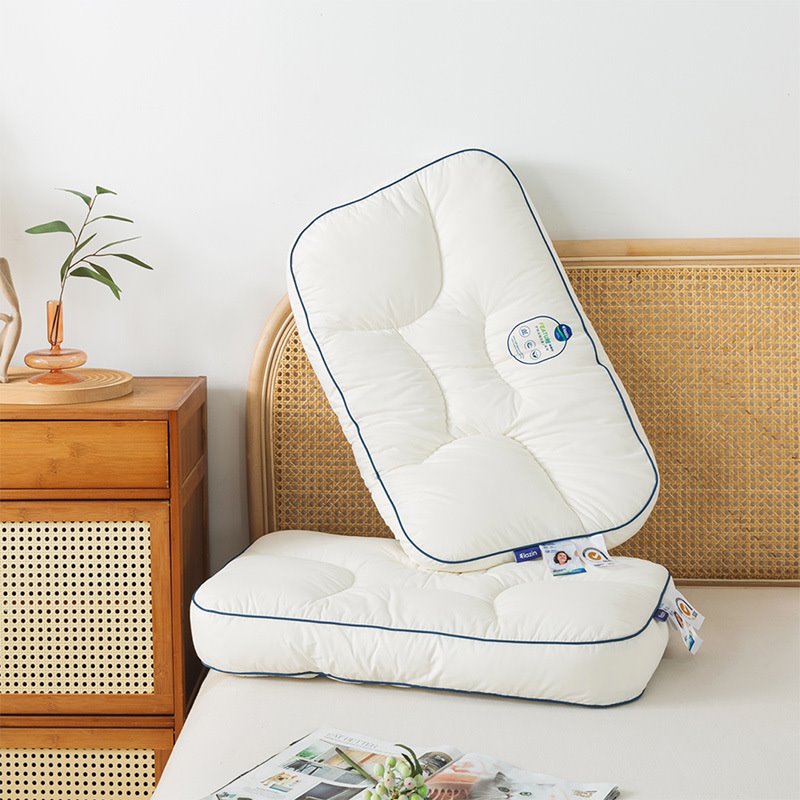 家用48×74cm枕弹弹锌立体分区枕头轻柔质感透气白色单人枕芯