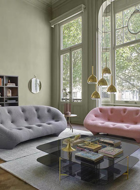 ligne roset写意空间沙发设计师轻奢创意弧形沙发陈小春同款沙发