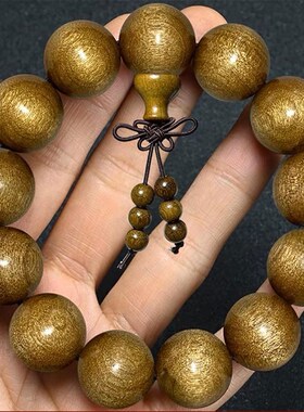 四川金丝楠木手串108颗文玩佛珠情侣手链2.0明清拆房老料手持项链