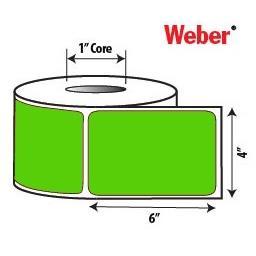 WEBER绿色热敏纸面单标签101.6mmX152.4mm（ 4