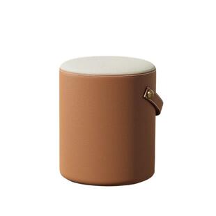 家用梳妆凳椅子入户门换鞋凳子皮圆凳软实木耐用静音防滑化妆轻奢