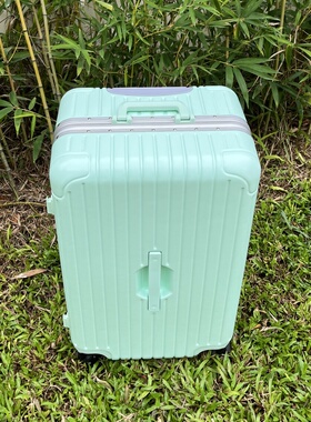 3:7分深仓行李箱PLUS加大容量铝框结实耐用旅行拉杆密码杯架绿色