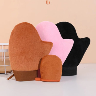 新款身体乳按摩手套美黑油快速涂抹神器擦防晒霜精油懒人按摩植绒