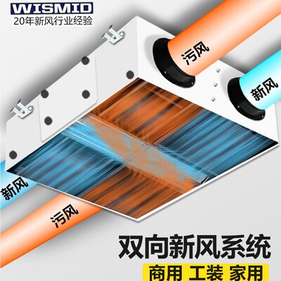 维斯米德家用全屋新风系统 智能新风机全热交换双向流