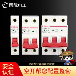 单双P空开 空气开关家用保护器12匹 1P16A2025324063A小型断路器