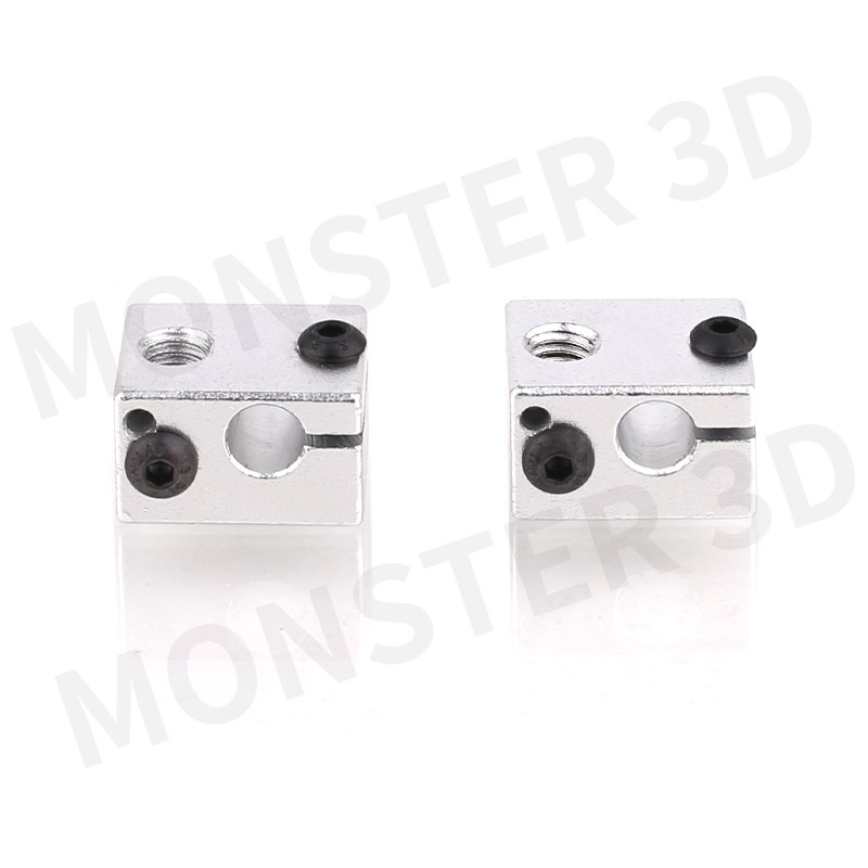 3D打印机配件E3D V6全金z属挤出机加热铝块喷砂氧化 发热热端