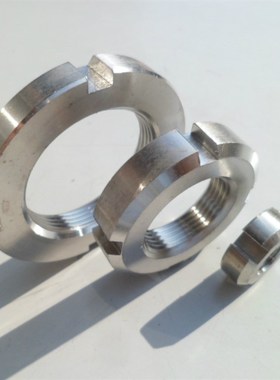 GB812 304不锈钢圆螺母 开槽螺帽M38M45M48M50M52M55M56M58*1.5*2