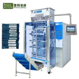 条袋装漱口水包装机 漱口水灌装机 六列背封液体包装机 全自动