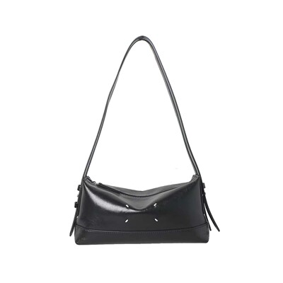 2026新款极简风手缝四角线吐司包单肩法棍包8300