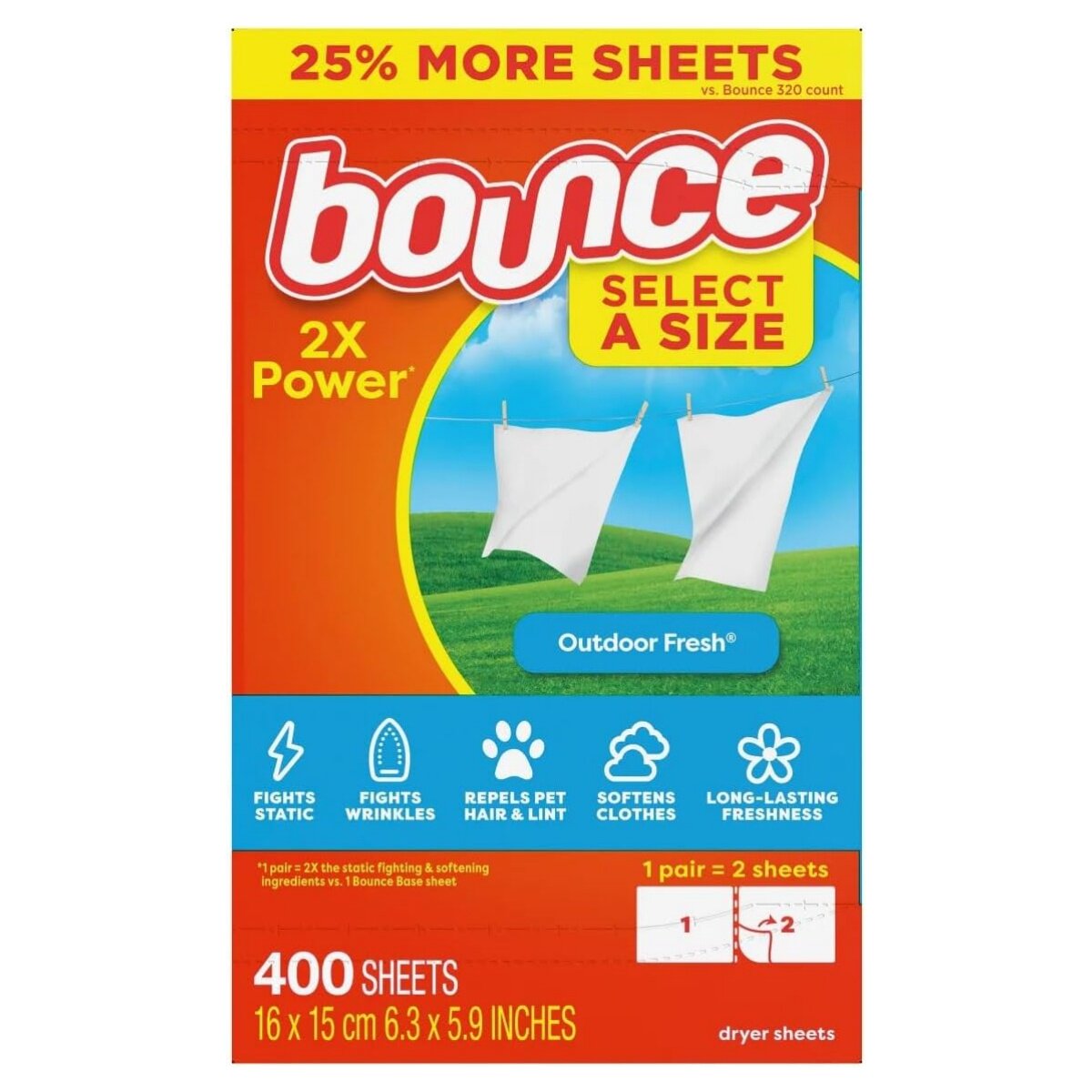 美国Bounce邦氏柔顺香衣烘干纸400张图片