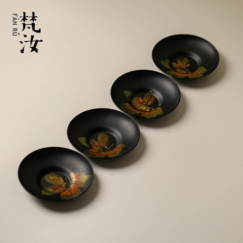 梵汝 复古大漆杯垫家用高档茶碟小型茶托盘茶杯隔热垫子茶道配件,餐饮具,茶道/零配,淘宝优惠券,粉丝福利购,淘宝优惠卷