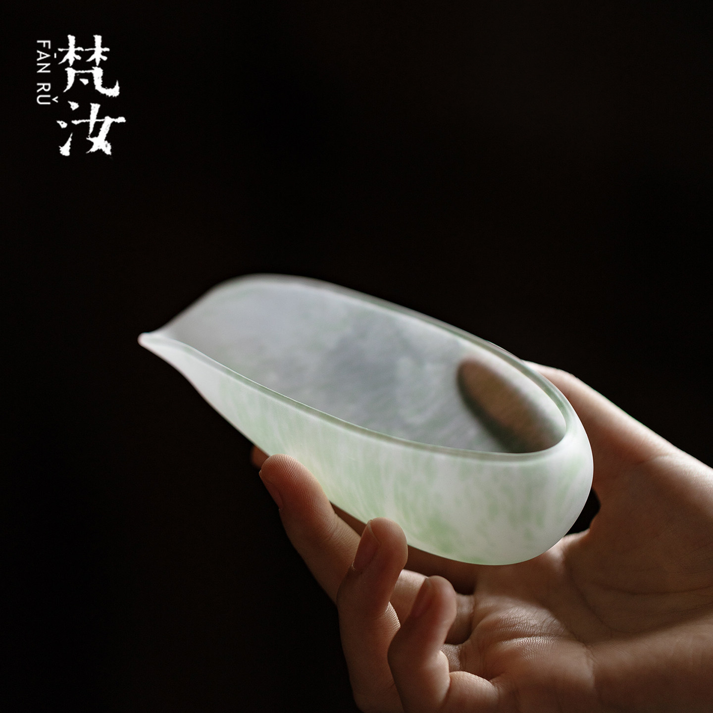 梵汝琉璃紫入梦茶则茶拨两件套日本高端玻璃投茶器分茶器茶道配件