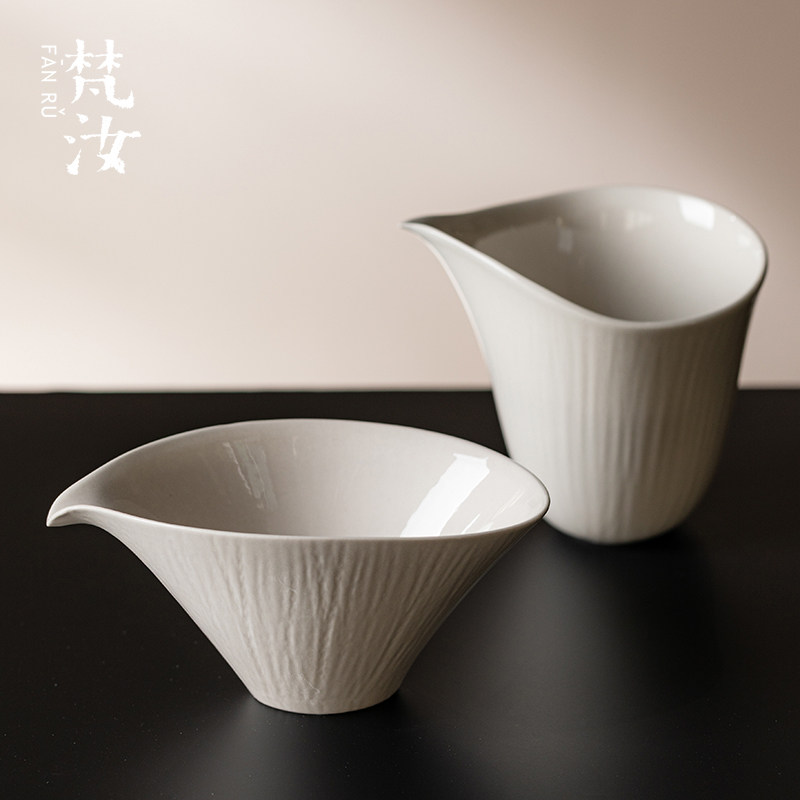 梵汝 日式复古草木灰公道杯功夫茶具分茶器茶海简约百搭公杯匀杯图片