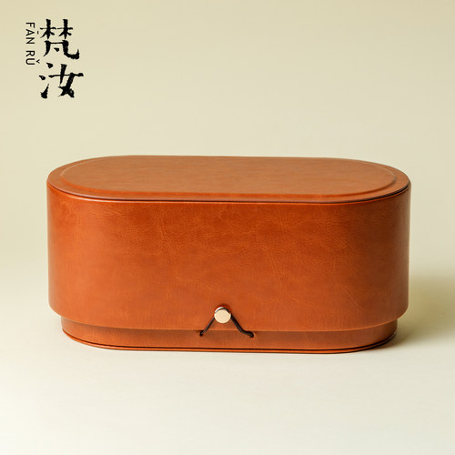 梵汝皮革便携茶具收纳包防护包