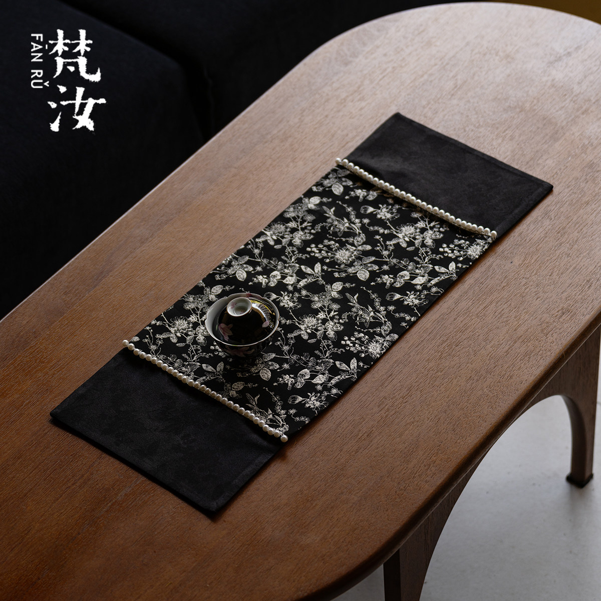 梵汝 国风幽花墨香双面茶席高颜值拼接隔热茶桌垫茶道布艺干泡席,居家布艺,茶席,淘宝优惠券,粉丝福利购,淘宝优惠卷