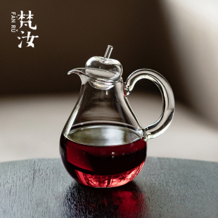高颜值日本玻璃手作苹果分享壶多用壶酒壶酒具冷泡壶分茶器 梵汝