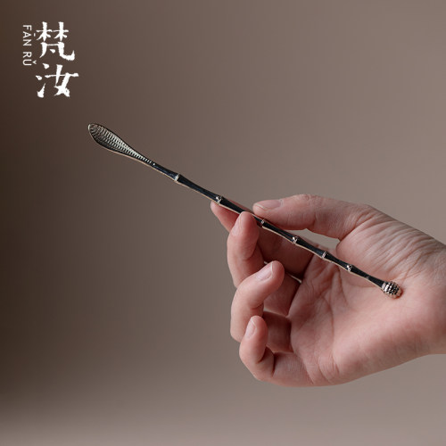 梵汝高档金属茶拨金属茶勺家用