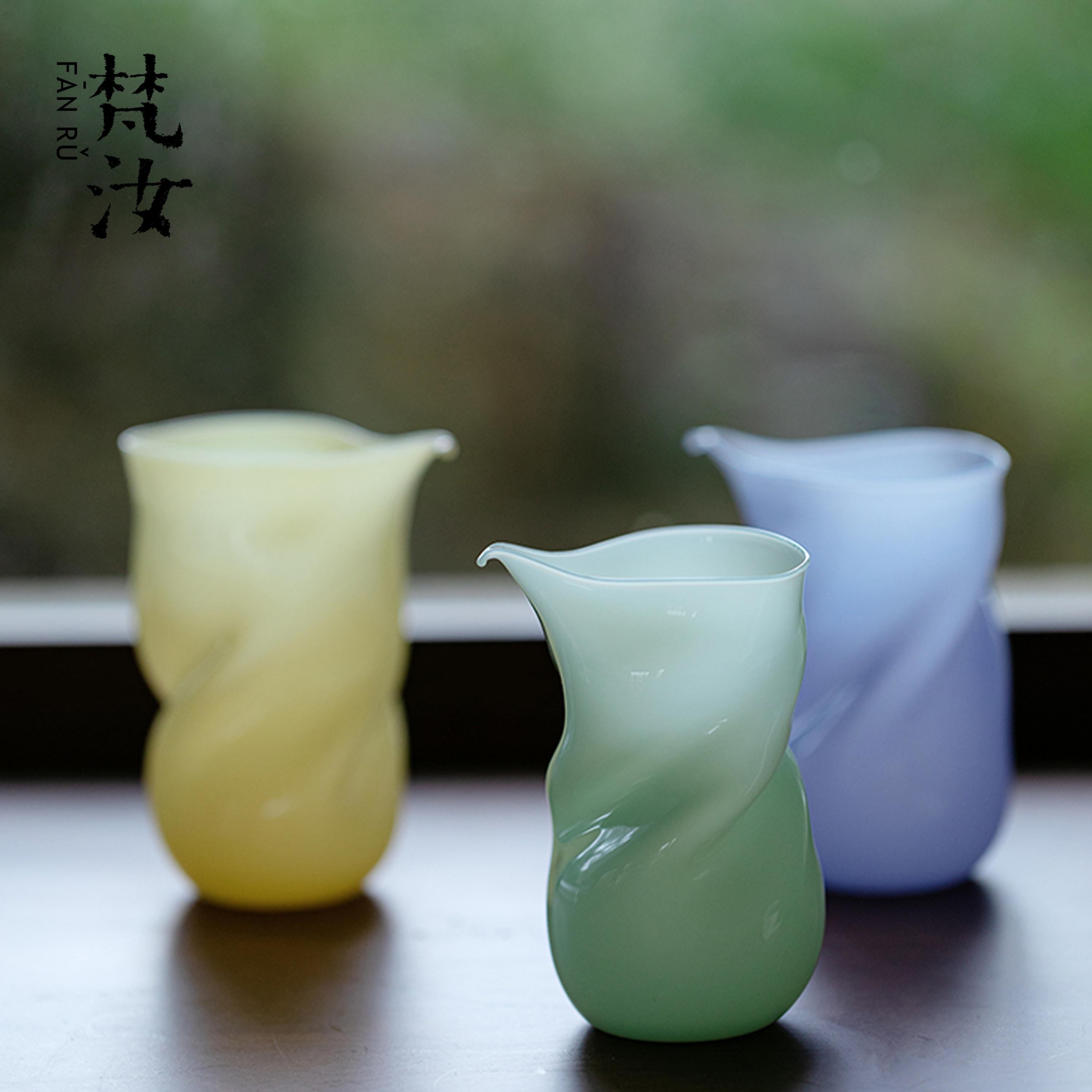 水晶玻璃 高硼硅玻璃玉料琳琅公道杯手工茶海功夫茶具分茶器