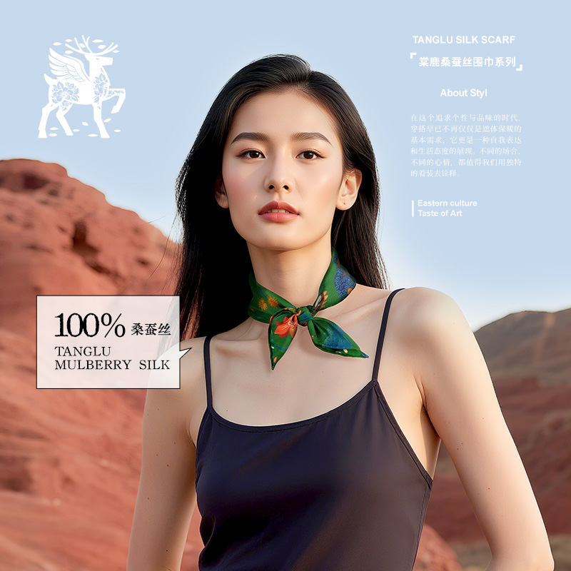 教师节礼盒装100%桑蚕丝丝小方巾