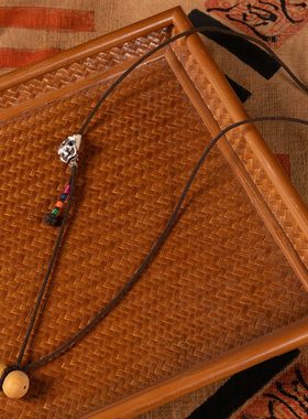 CELESTIAL TAO REALM/道轩堂玉叶金蟾福禄项链 道系银饰招财进宝