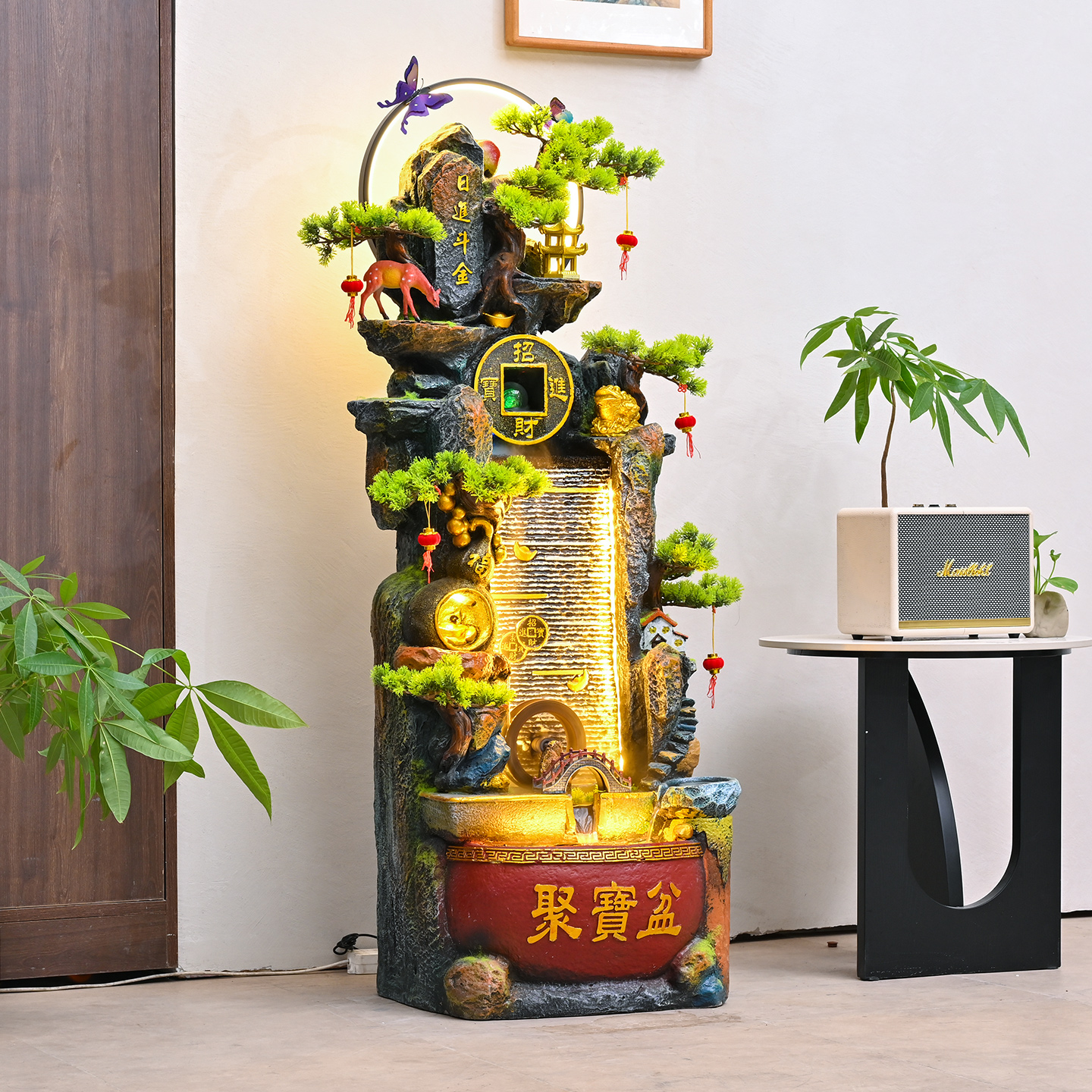 风车流水摆件循环水招财客厅