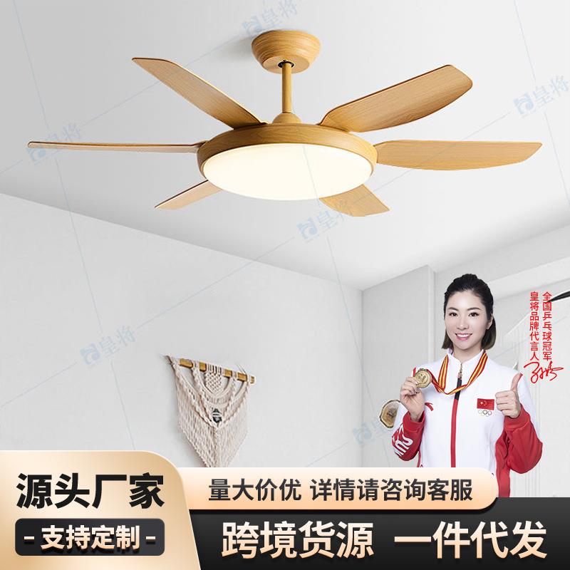 北欧大气客厅风扇灯2024新款家用餐厅创意吊扇灯变频遥控风扇吊灯