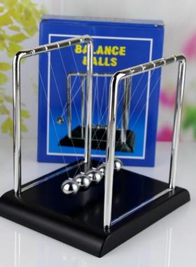 黑底座牛顿撞球摇摆球 撞撞球混沌摆 创意桌面装饰摆件 礼品