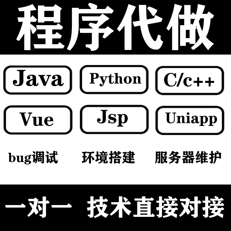 计算机Java开发程序代做Python编写c/c++代编程bug调试设计二次开